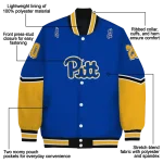customized pittsburgh panthers chevron style royal blue varsity jacket best selling