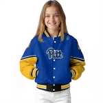 customized pittsburgh panthers chevron style royal blue varsity jacket best selling