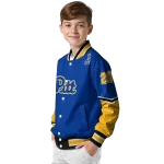 customized pittsburgh panthers chevron style royal blue varsity jacket best selling