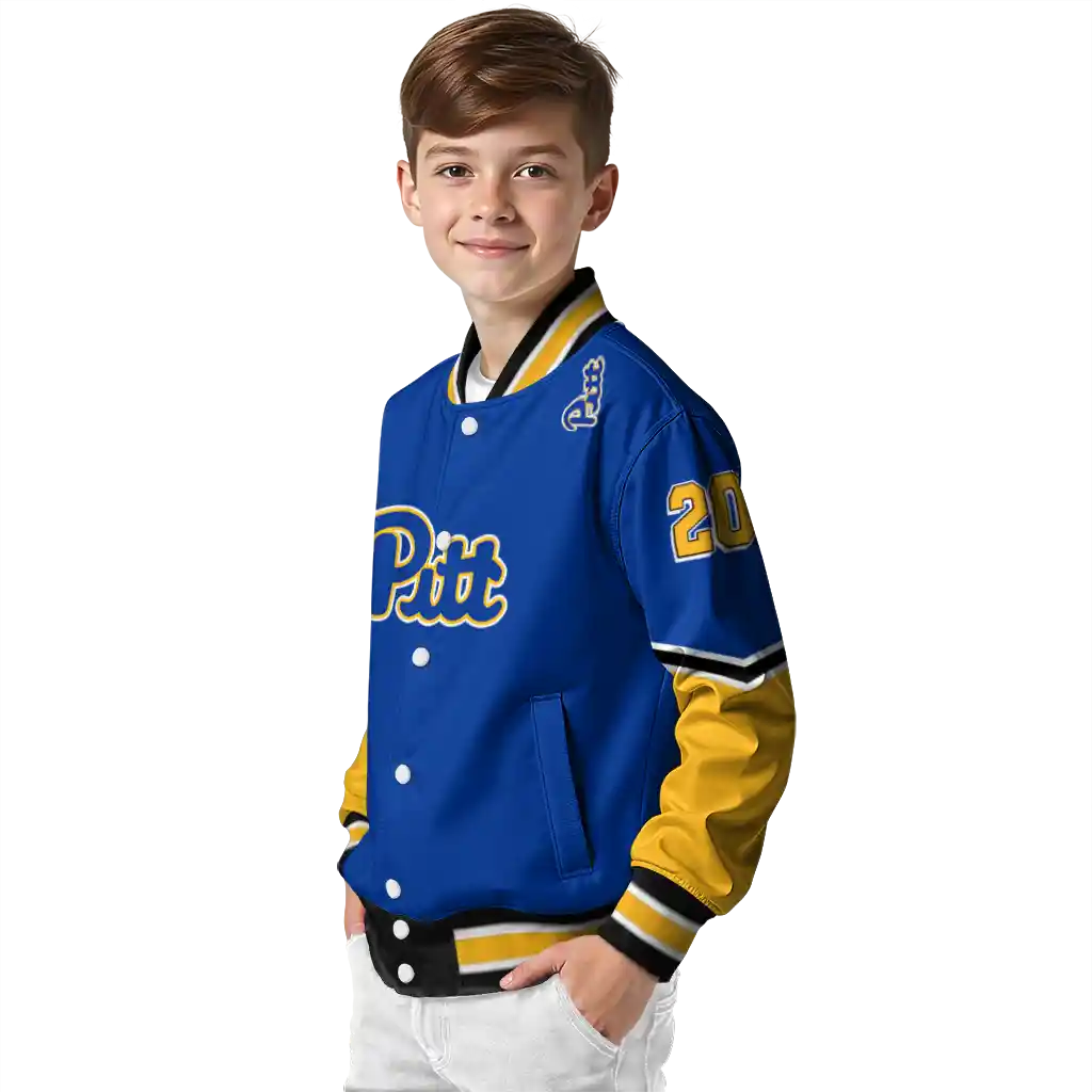 customized pittsburgh panthers chevron style royal blue varsity jacket trendy customized pittsburgh panthers chevron style royal blue varsity jacket trendy