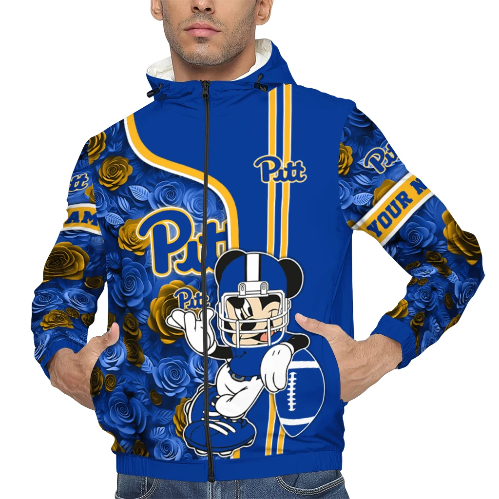 customized pittsburgh panthers football micky mouse royal blue windbreaker jacket top rated customized pittsburgh panthers football micky mouse royal blue windbreaker jacket top rated