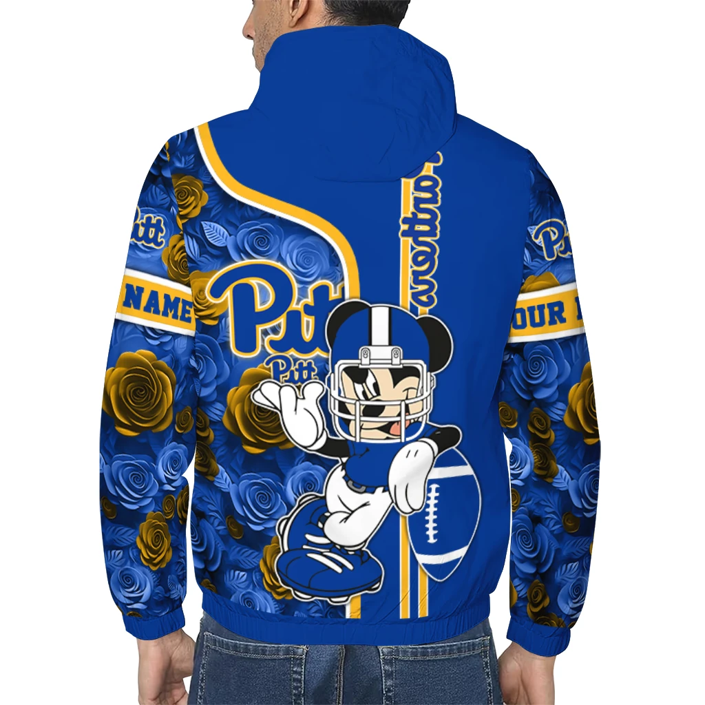 customized pittsburgh panthers football micky mouse royal blue windbreaker jacket trendy customized pittsburgh panthers football micky mouse royal blue windbreaker jacket trendy