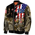 customized pittsburgh panthers patriot deer camouflage bomber jacket best selling