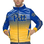 customized pittsburgh panthers pattern layers royal blue windbreaker jacket best selling