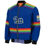 customized pittsburgh panthers rainbow jersey number royal blue bomber jacket best selling