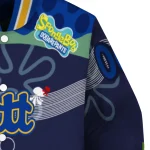 customized pittsburgh panthers spongebob playtime royal blue varsity jacket best selling