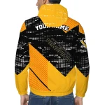customized pittsburgh penguins arrow matrix yellow black windbreaker jacket best selling
