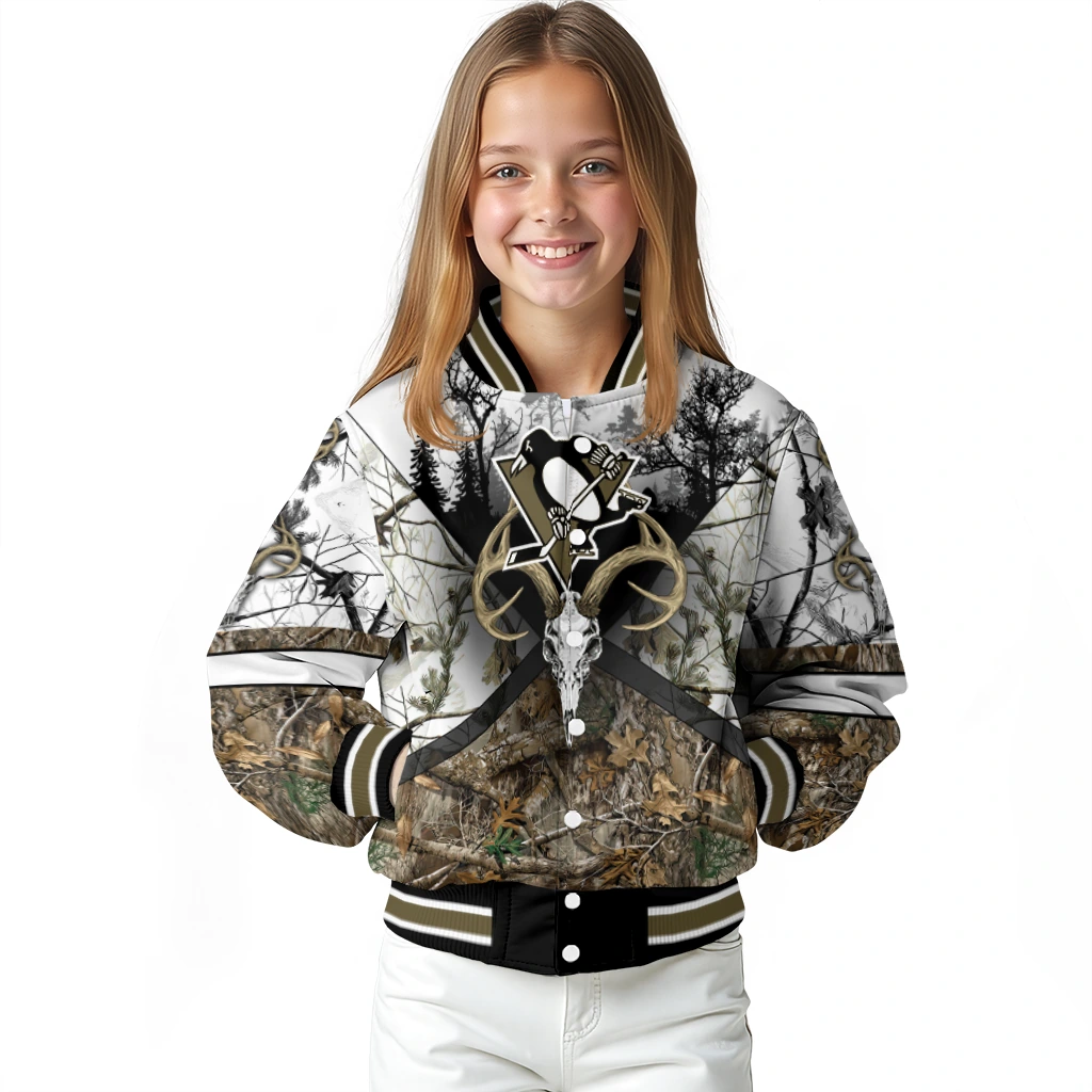 customized pittsburgh penguins deer skull camouflage white varsity jacket top rated customized pittsburgh penguins deer skull camouflage white varsity jacket top rated