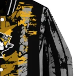 customized pittsburgh penguins star stripes yellow black varsity jacket best selling
