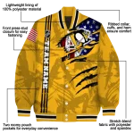 customized pittsburgh penguins usa flag rips yellow varsity jacket best selling