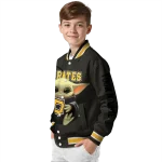 customized pittsburgh pirates adorable yoda black varsity jacket best selling
