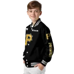 customized pittsburgh pirates american flag skull black varsity jacket best selling