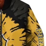 customized pittsburgh pirates burst splatter black bomber jacket best selling