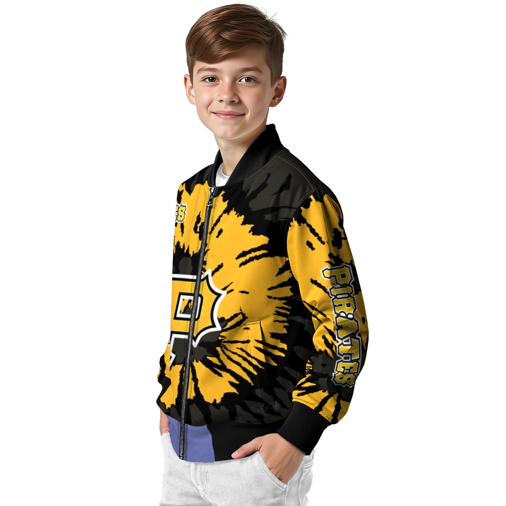 customized pittsburgh pirates burst splatter black bomber jacket trendy customized pittsburgh pirates burst splatter black bomber jacket trendy
