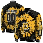 customized pittsburgh pirates burst splatter black varsity jacket best selling