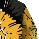 customized pittsburgh pirates burst splatter black varsity jacket best selling