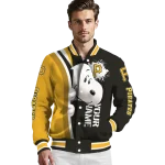 customized pittsburgh pirates snoopy head black varsity jacket best selling