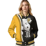 customized pittsburgh pirates snoopy head black varsity jacket best selling