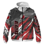 customized portland trail blazers claw mesh red gray windbreaker jacket best selling