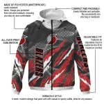 customized portland trail blazers claw mesh red gray windbreaker jacket best selling