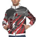 customized portland trail blazers claw mesh red gray windbreaker jacket best selling