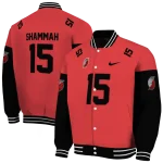 customized portland trail blazers team patch red varsity jacket best selling