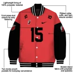 customized portland trail blazers team patch red varsity jacket best selling