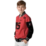 customized portland trail blazers team patch red varsity jacket best selling