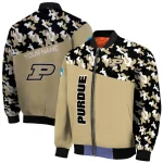 customized purdue boilermakers camouflage splash gold bomber jacket best selling