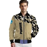 customized purdue boilermakers camouflage splash gold bomber jacket best selling