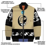 customized purdue boilermakers circle skull gold black bomber jacket best selling