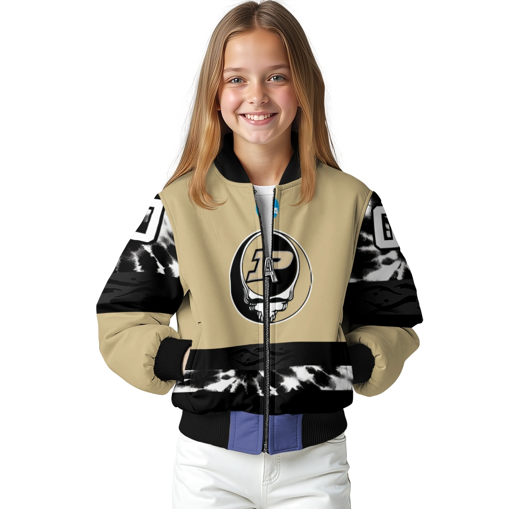 customized purdue boilermakers circle skull gold black bomber jacket top rated customized purdue boilermakers circle skull gold black bomber jacket top rated