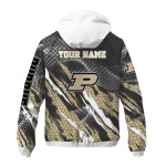 customized purdue boilermakers claw mesh gold gray windbreaker jacket best selling