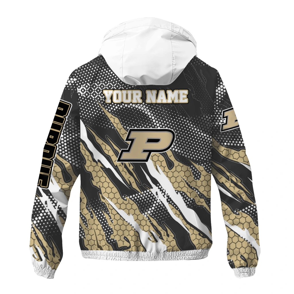 customized purdue boilermakers claw mesh gold gray windbreaker jacket fashion forward customized purdue boilermakers claw mesh gold gray windbreaker jacket fashion forward
