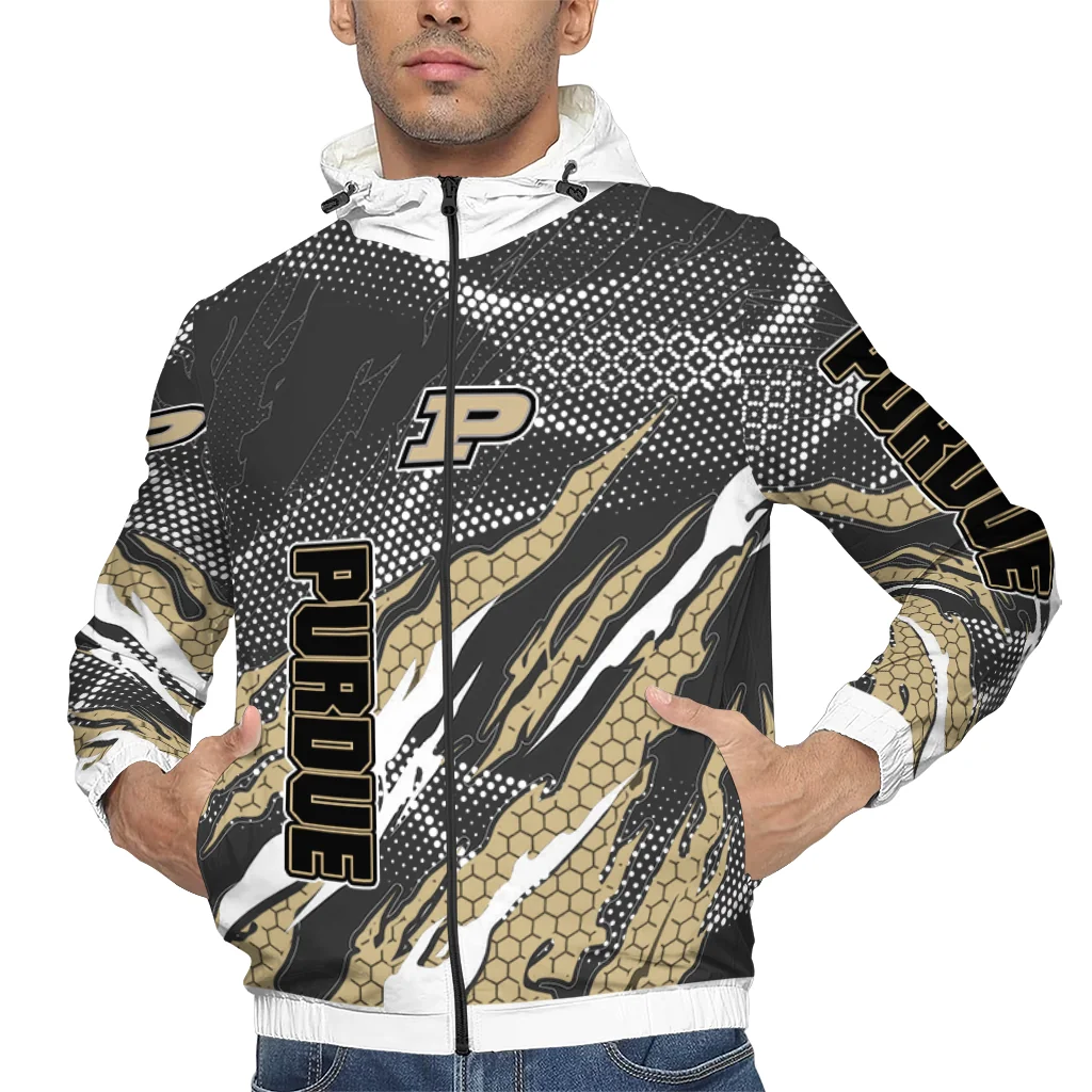 customized purdue boilermakers claw mesh gold gray windbreaker jacket top rated customized purdue boilermakers claw mesh gold gray windbreaker jacket top rated