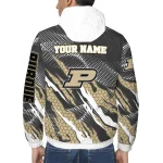 customized purdue boilermakers claw mesh gold gray windbreaker jacket best selling