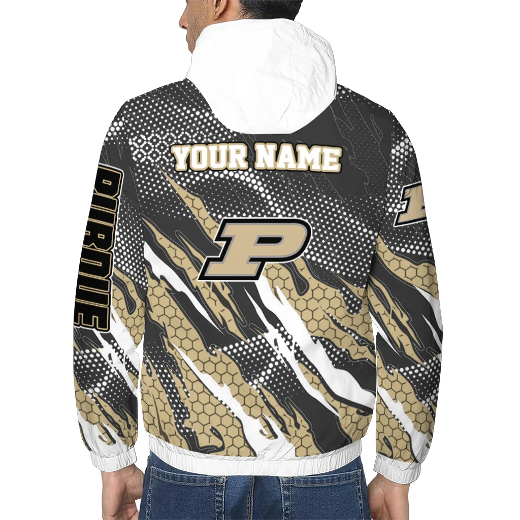 customized purdue boilermakers claw mesh gold gray windbreaker jacket trendy customized purdue boilermakers claw mesh gold gray windbreaker jacket trendy