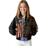 customized purdue boilermakers flag wood brown bomber jacket best selling