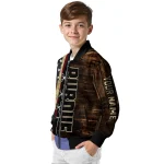 customized purdue boilermakers flag wood brown bomber jacket best selling