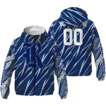 customized rice owls abstract streaks navy blue windbreaker jacket best selling