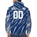 customized rice owls abstract streaks navy blue windbreaker jacket best selling