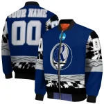 customized rice owls circle skull navy blue black bomber jacket best selling