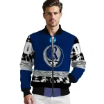 customized rice owls circle skull navy blue black bomber jacket best selling