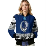 customized rice owls circle skull navy blue black bomber jacket best selling