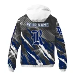 customized rice owls claw mesh navy blue gray windbreaker jacket best selling