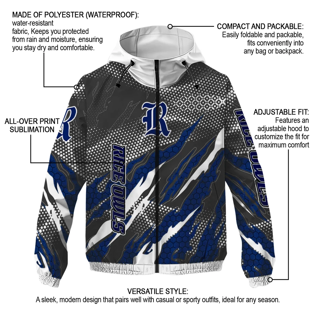 customized rice owls claw mesh navy blue gray windbreaker jacket new arrival customized rice owls claw mesh navy blue gray windbreaker jacket new arrival