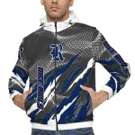 customized rice owls claw mesh navy blue gray windbreaker jacket best selling