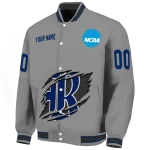 customized rice owls feral slash grey varsity jacket best selling