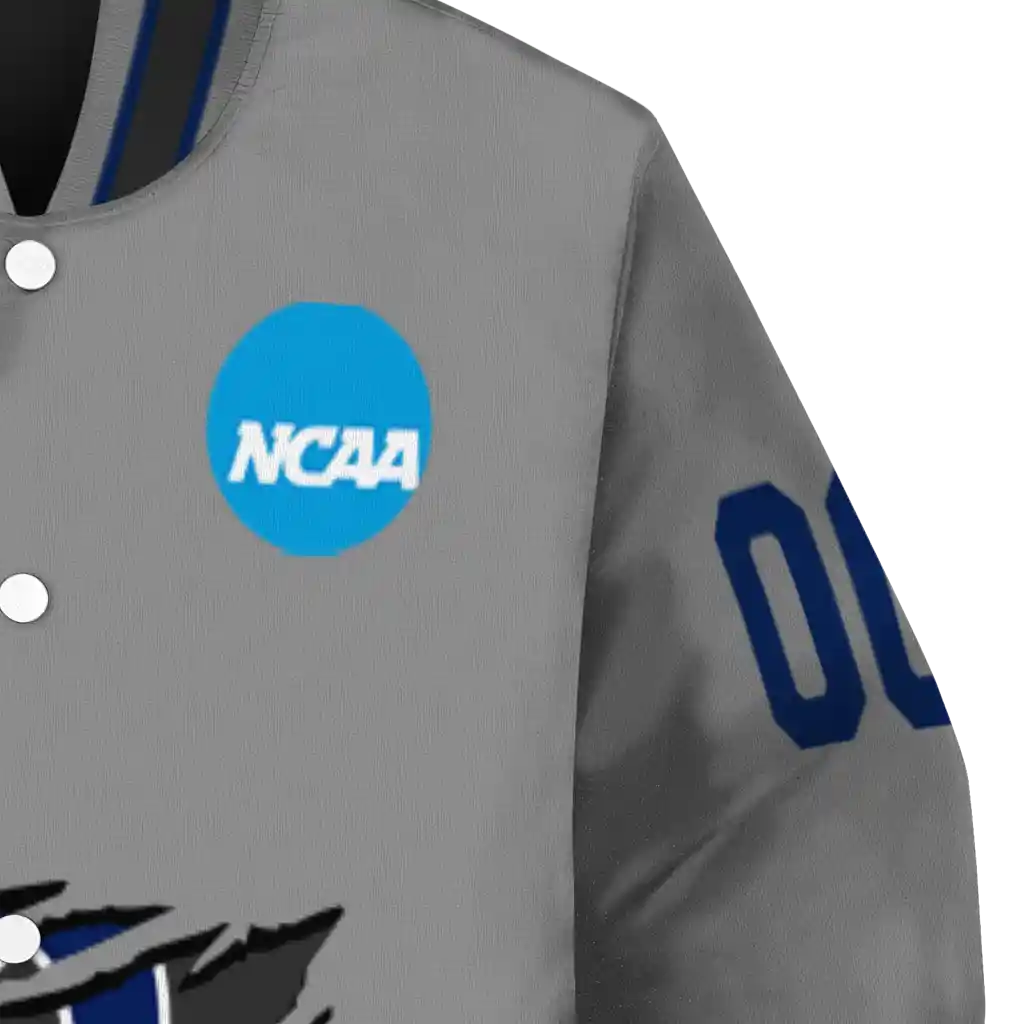 customized rice owls feral slash grey varsity jacket premium grade customized rice owls feral slash grey varsity jacket premium grade