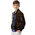 customized rice owls flag wood brown bomber jacket best selling